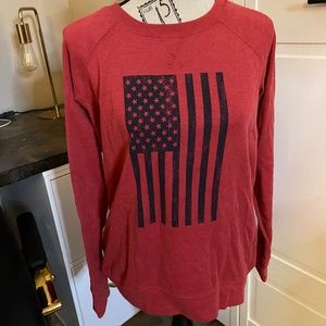 Eddie Bauer American Flag Lightweight Sweatshirt
